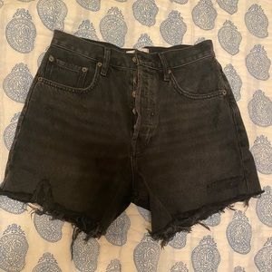 Agolde Riley short long in black